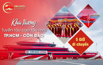KHAI TRƯƠNG TUYẾN TÀU CAO TỐC  MỚI TP.HCM - CÔN ĐẢO, CHỈ HƠN 5 GIỜ DI CHUYỂN