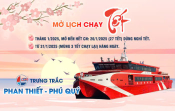 Thông Báo: Lịch Chạy Tết 2025 Tàu Trưng Trắc Phan Thiết - Phú Quý