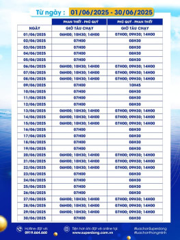Thông Báo: Lịch Tàu Superdong Phan Thiết - Phú Quý 6/2025