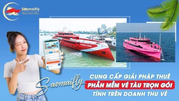Saomaifly cung cấp giải pháp thuê phần mềm vé tàu trọn gói tính trên doanh thu vé