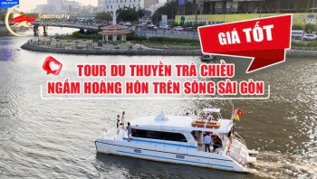 Tour du thuyền trà chiều ngắm hoàng hôn trên sông Sài Gòn giá tốt